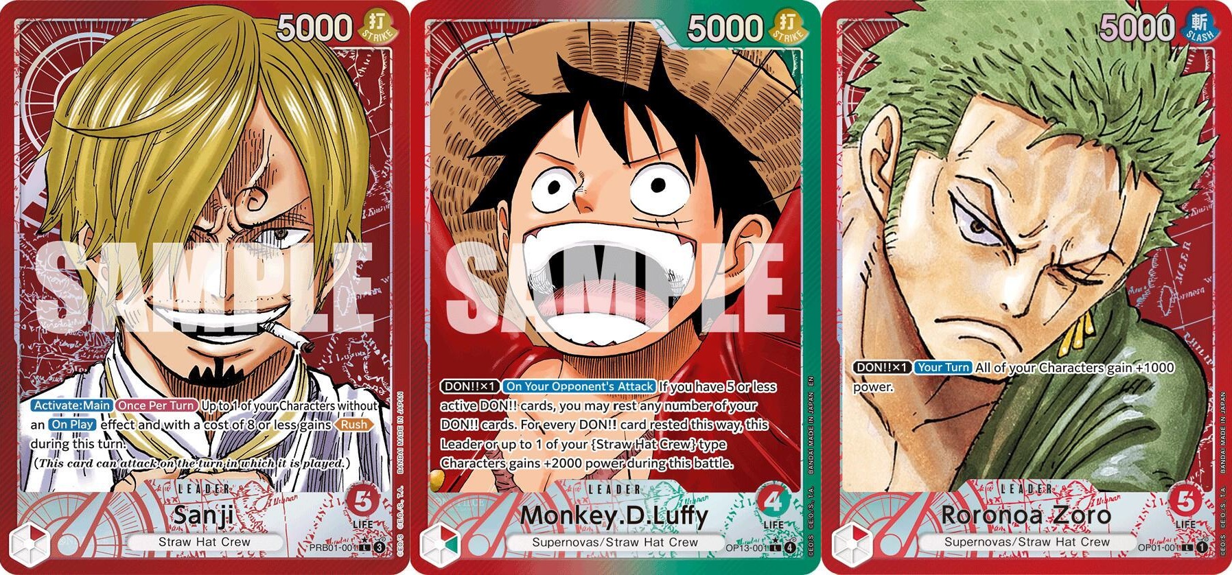 One Piece TCG Alt-Art Leaders